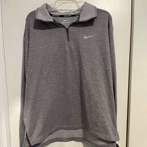 Nike Running Grey Long Sleeve Half Zip Jacket Top (Womens size Large)